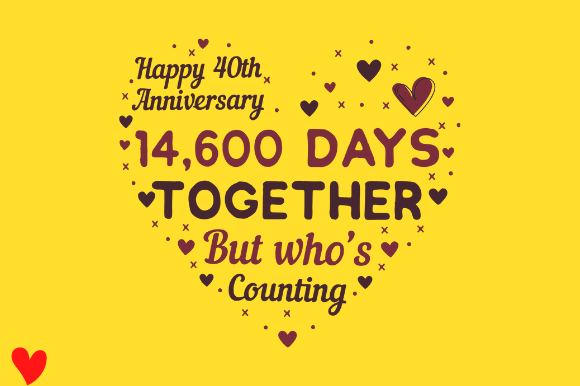 CELEBRATE 40TH WEDDING ANNIVERSARY Embroidery Review