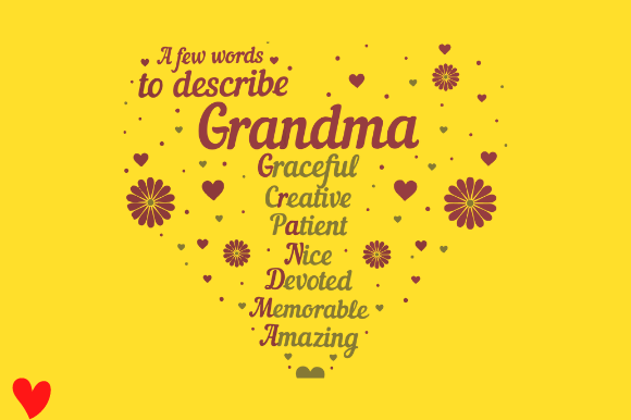 Grandma Heart Birthday Graphic Design Review