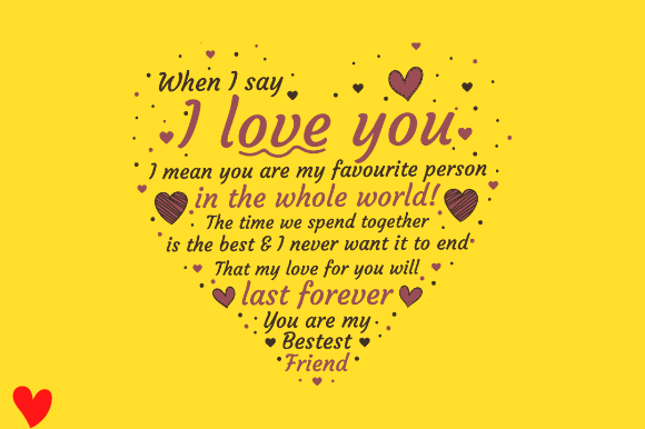 I LOVE YOU HEART ROMANTIC SIGN LOVE