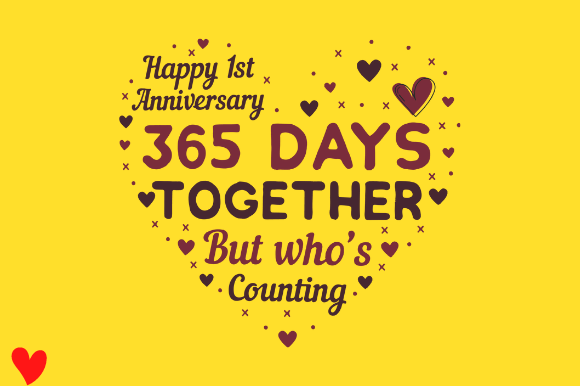Review: CELEBRATE 1ST WEDDING ANNIVERSARY Design