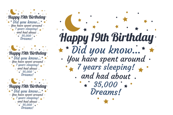 Reviewing the 19th Birthday Card Heart Design