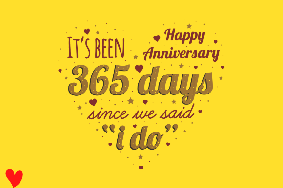 Reviewing the HAPPY 1ST WEDDING ANNIVERSARY Embroidery Design