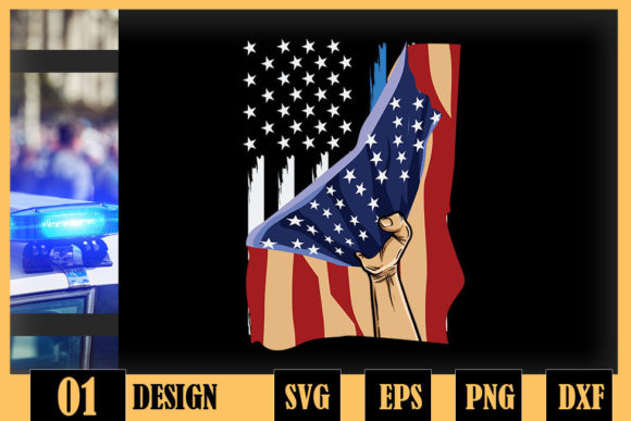 Salute the Flag Back the Badge Flag