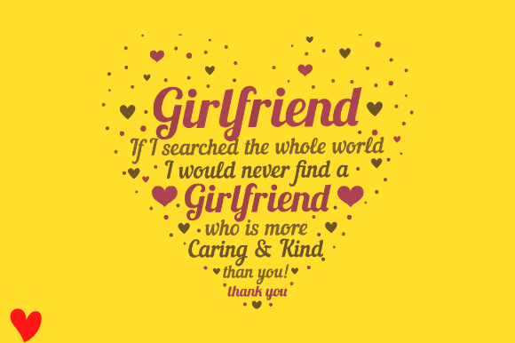 VALENTINES GIRLFRIEND ANNIVERSARY CARD